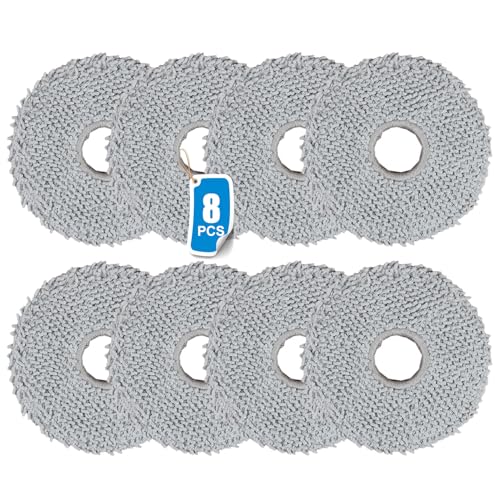 LOOHAOC 8 Stück Wischtücher für Ecovacs Deebot T20 Omni/T20e Omni，Dreame L10s/L10 Ultra/L10s Plus/X40 Ultra,Xiaomi X10+/X20+Saugroboter,Waschbares Mikrofaser-Moppzubehör von LOOHAOC