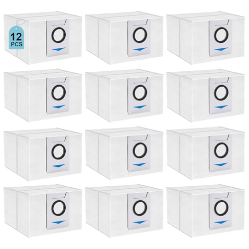 Loohaoc 12 Stück Staubsaugerbeutel kompatibel mit Ecovacs Deebot X1 Omni & X1 e Omni,T20 omni,Absaugstation Saugroboter,Staubbeutel Ersatz Beutel Zubehörset Ersatzteile von LOOHAOC