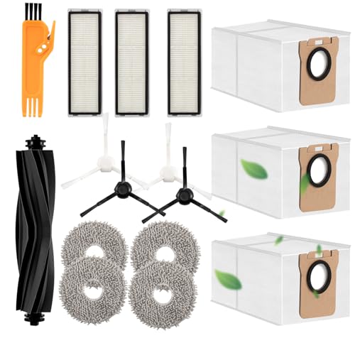 Zubehörset für Dreame L10s Ultra / L10 Ultra Saugroboter set mit 1 Hauptbürste 4 Wischtücher 3 Filter 4 Seitenbürsten 4 Staubbeutel 1 Reinigungsbürste von LOOHAOC