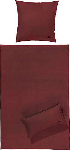 Looks by Wolfgang Joop Bettwäsche Melange-Flanell Bordeaux Größe 1x 135x200 cm + 1x 40x80 cm von LOOKS BY WOLFGANG JOOP