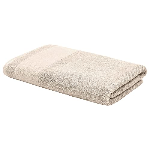 LOOKS BY WOLFGANG JOOP Handtuch 50x100 cm – 100% Baumwolle Luxus Handtücher mit Aufhänger & Logostick, Handtuch beige von LOOKS BY WOLFGANG JOOP
