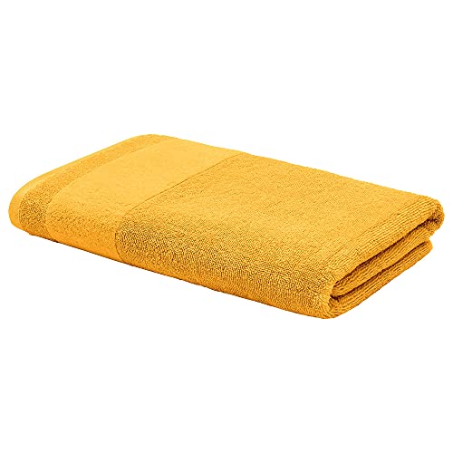 LOOKS BY WOLFGANG JOOP Handtuch 50x100 cm – 100% Baumwolle Luxus Handtücher mit Aufhänger & Logostick, Handtuch gelb von LOOKS BY WOLFGANG JOOP