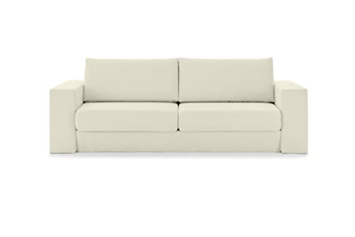 LOOKS by Wolfgang Joop Looks V-1 Designer Sofa mit Hockern, 2 Sitzer Couch, Funktionssofa, weiß, Sitzbreite 200 cm von LOOKS by Wolfgang Joop