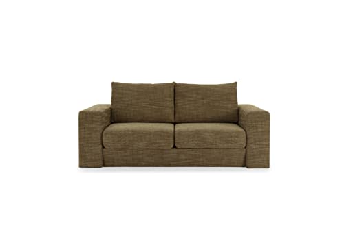 LOOKS by Wolfgang Joop Looks V-2 Designer Sofa mit Hockern und Regal, 2 Sitzer Couch, Funktionssofa, braun, Sitzbreite 160 cm von LOOKS by Wolfgang Joop