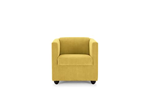 LOOKS by Wolfgang Joop Looks I Designer Sessel mit Federkern, Holzwerkstoff, gelb, 72x71x75 cm von LOOKS BY WOLFGANG JOOP