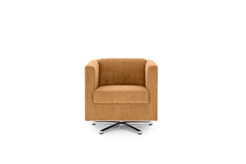 LOOKS by Wolfgang Joop Looks I Designer Sessel mit Federkern, Holzwerkstoff, orange (pfirsich), 72x71x75 cm von LOOKS by Wolfgang Joop