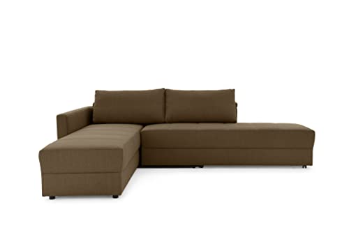 LOOKS by Wolfgang Joop Looks III Designer Sofa mit Boxspringfederung, Ecksofa mit Bettfunktion, Dunkelbraun, 287x229x77 cm von LOOKS by Wolfgang Joop