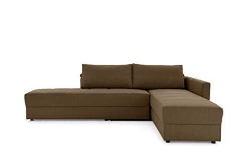 LOOKS by Wolfgang Joop Looks III Designer Sofa mit Boxspringfederung, Ecksofa mit Bettfunktion, Dunkelbraun, 287x229x77 cm von LOOKS by Wolfgang Joop