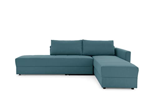 LOOKS by Wolfgang Joop Looks III Designer Sofa mit Boxspringfederung, Ecksofa mit Bettfunktion, Petrol, 287x229x77 cm von LOOKS by Wolfgang Joop