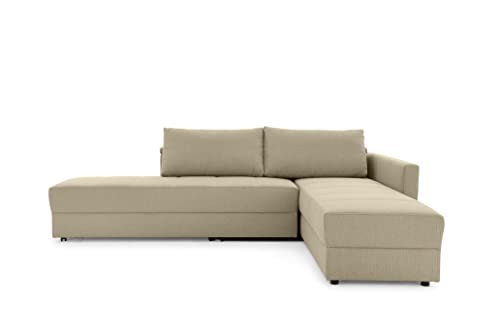 LOOKS by Wolfgang Joop Looks III Designer Sofa mit Boxspringfederung, Ecksofa mit Bettfunktion, beige, 287x229x77 cm von LOOKS by Wolfgang Joop