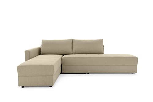 LOOKS by Wolfgang Joop Looks III Designer Sofa mit Boxspringfederung, Ecksofa mit Bettfunktion, beige, 287x229x77 cm von LOOKS by Wolfgang Joop