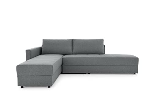 LOOKS by Wolfgang Joop Looks III Designer Sofa mit Boxspringfederung, Ecksofa mit Bettfunktion, dunkelgrau, 287x229x77 cm von LOOKS by Wolfgang Joop