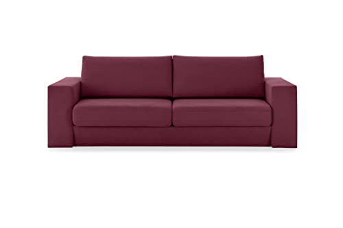 LOOKS by Wolfgang Joop Looks V-1 Designer Sofa mit Hockern, 2 Sitzer Couch, Funktionssofa, rot, Sitzbreite 200 cm von LOOKS by Wolfgang Joop