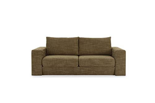 LOOKS by Wolfgang Joop Looks V-1 Designer Sofa mit Hockern, 2 Sitzer Couch, Funktionssofa, braun, Sitzbreite 180 cm von LOOKS by Wolfgang Joop