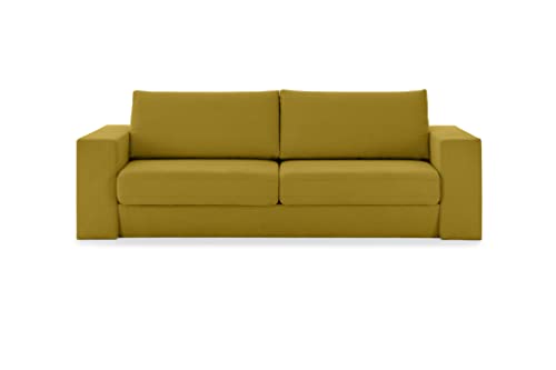 LOOKS by Wolfgang Joop Looks V-1 Designer Sofa mit Hockern, 2 Sitzer Couch, Funktionssofa, gelb, Sitzbreite 200 cm von LOOKS by Wolfgang Joop