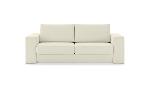 LOOKS by Wolfgang Joop Looks V-1 Designer Sofa mit Hockern, 2 Sitzer Couch, Funktionssofa, weiß, Sitzbreite 180 cm von LOOKS by Wolfgang Joop