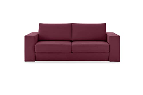 LOOKS by Wolfgang Joop Looks V-2 Designer Sofa mit Hockern und Regal, 2 Sitzer Couch, Funktionssofa, rot, Sitzbreite 180 cm von LOOKS by Wolfgang Joop