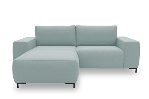 LOOKS by Wolfgang Joop Looks VI Designer Ecksofa, beidseitig montierbar, Polstersofa, eisblau, 242 x 160 cm von LOOKS by Wolfgang Joop