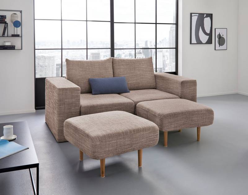 LOOKS by Wolfgang Joop 2,5-Sitzer Looksv, Verwandlungssofa: aus Sofa wird Sofa mit 2 Hockern von LOOKS by Wolfgang Joop