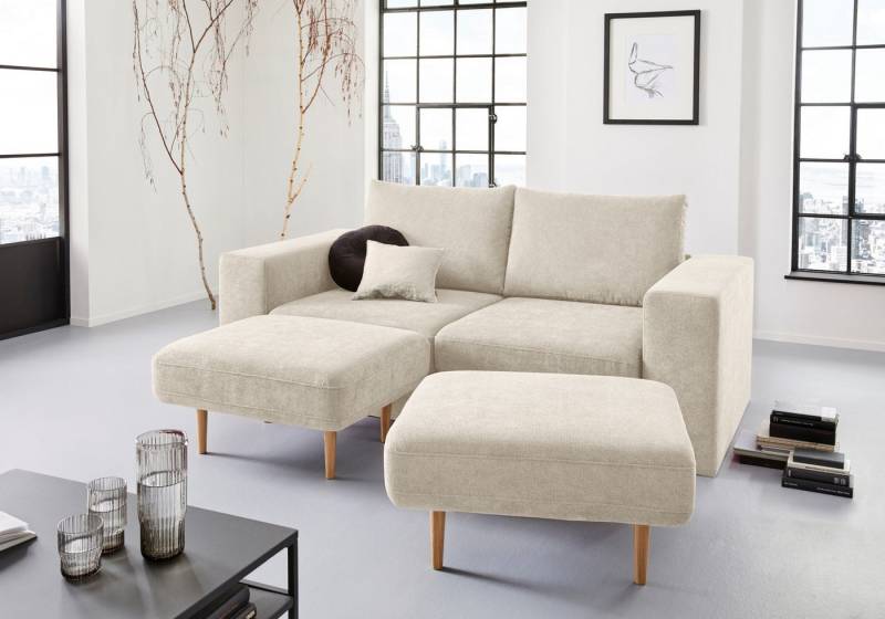 LOOKS by Wolfgang Joop 3-Sitzer Looksv, Verwandlungssofa: aus Sofa wird Sofa mit 2 Hockern von LOOKS by Wolfgang Joop