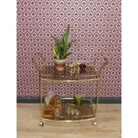 Eleganter 70Er Messing/Glas Teewagen Barwagen Beistelltisch Rauchglas Vintage Retro Nostalgie von LOOKandVINTAGE