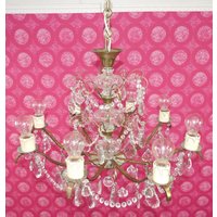 Kristall Kronleuchter Messing Kristallglas Deckenleuchte Lüster Groß 8 Flammig E27 Maria Theresia Stil Antik Glas Kristall Kronleuchter Messing Kristallglas Deckenleuchte Lüster Groß 8 Flammig E27 Maria Theresia Stil Antik Glas von LOOKandVINTAGE