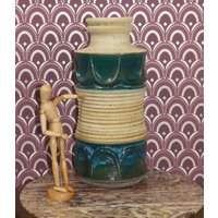 xl Bodenvase 70Er Jahre Tönnieshof Sorau Carstens Keramik 7910/50 Petrol Dekor Selten Vase Deko Wgp Retro Mid Century German Pottery xl Bodenvase 70Er Jahre Tönnieshof Sorau Carstens Keramik 7910/50 Petrol Dekor Selten Vase Deko Wgp Retro Mid Century German Pottery von LOOKandVINTAGE