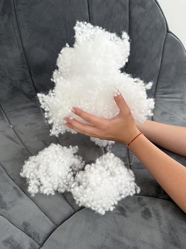Füllwatte 500g – Antiallergische Füllung für Amigurumi, Kissen, Kuscheltiere, Spielzeug, Decken und Tierbetten – Oeko-Tex Zertifikat, Elastisch und Atmungsaktiv Füllwatte 500g – Antiallergische Füllung für Amigurumi, Kissen, Kuscheltiere, Spielzeug, Decken und Tierbetten – Oeko-Tex Zertifikat, Elastisch und Atmungsaktiv von LOOLAY