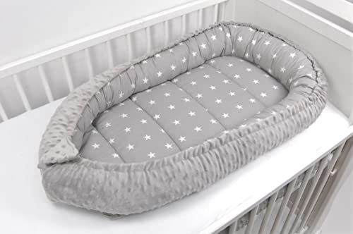 LOOLAY Baby Kokon Set Kuschelnest Nestchen Babynestchen Kokon Baby-Reisebett Babybett Cocoon Minky 2-seitig Kokon (Solo) von LOOLAY