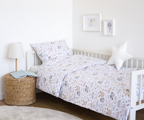 LOOLAY Bettwäsche Baumwolle 2 teilig - Kinder Bettwäsche-Sets 1x Bettbezug 110 x 125 cm und 1x Kissenbezug 35 x 55 cm – Mit Reißverschluss – Atmungsaktiv, Hautfreundlich LOOLAY Bettwäsche Baumwolle 2 teilig - Kinder Bettwäsche-Sets 1x Bettbezug 110 x 125 cm und 1x Kissenbezug 35 x 55 cm – Mit Reißverschluss – Atmungsaktiv, Hautfreundlich von LOOLAY
