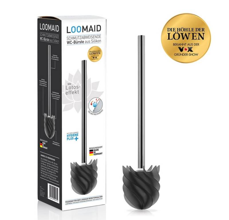 LOOMAID WC-Reinigungsbürste Toilettenbürste Klobürste, WC-Bürste Silikonkopf Edelstahl/anthrazit ohne Halterung LOOMAID WC-Reinigungsbürste Toilettenbürste Klobürste, WC-Bürste Silikonkopf Edelstahl/anthrazit ohne Halterung von LOOMAID