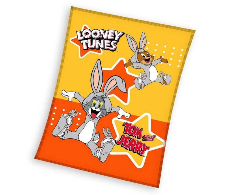 Kinderdecke Tom and Jerry Fleecedecke Kuscheldecke 130 x 170 cm, LOONEY TUNES von LOONEY TUNES