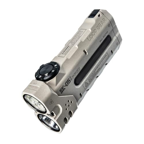 LOOP GEAR SK05PRO MAO EDC Taschenlampe 4360 Lumen, 8000mAh wiederaufladbar mit Powerbank Funktion, 3-in-1 Beleuchtung (Fernlicht/Streulicht/Seitenlicht), IP68 wasserdicht für Survival Jagd Outdoor von LOOP GEAR