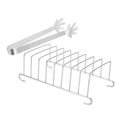 LOORGVEL 1 Satz Air Fryer Rack Set Teiliges Set mit Toastständer und Lebensmittelclip Vielseitig und Tragbar für Küche und Reisen für Luftfritteusen und Toaster von LOORGVEL