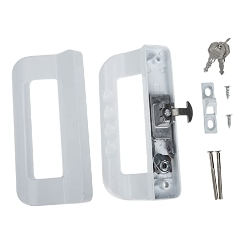 LOORGVEL 1 Satz Aluminium Schiebetürschloss mit Griff Robustes Schiebetür für Patio und Schiebetüren Rostfreies Design Einfache Installation Aussehen Kompatibel mit Verschiedenen Türen LOORGVEL 1 Satz Aluminium Schiebetürschloss mit Griff Robustes Schiebetür für Patio und Schiebetüren Rostfreies Design Einfache Installation Aussehen Kompatibel mit Verschiedenen Türen von LOORGVEL
