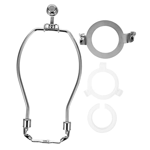 LOORGVEL 1 Satz Lampenschirm Harp Halterung Verchromter Lampenschirm Adapter für Tisch und Stehlampe DIY Beleuchtung Zubehör für Kreative Projekte und Atmosphären von LOORGVEL