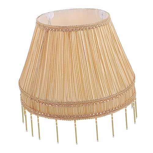 LOORGVEL 1 Stück Vintage Stoff Lampenschirm Hochwertiger Lampenschirm für Tischlampe Stehlampe und Deckenleuchte Sanftem Apricot für Gemütliche Beleuchtung LOORGVEL 1 Stück Vintage Stoff Lampenschirm Hochwertiger Lampenschirm für Tischlampe Stehlampe und Deckenleuchte Sanftem Apricot für Gemütliche Beleuchtung von LOORGVEL