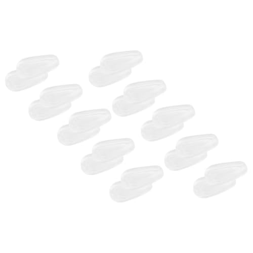 LOORGVEL 10 Paare Nasenpads für Brillen Transparent Rutsch Weiche Nasenauflagen Komfortable Brillenzubehör für Sonnenbrillen und Vollrandbrillen LOORGVEL 10 Paare Nasenpads für Brillen Transparent Rutsch Weiche Nasenauflagen Komfortable Brillenzubehör für Sonnenbrillen und Vollrandbrillen von LOORGVEL