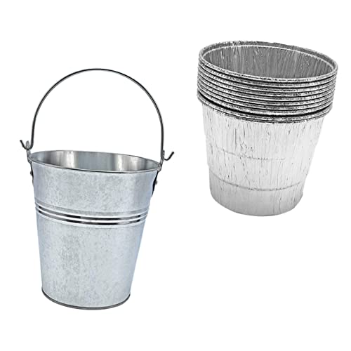 LOORGVEL 10 Stück Grill Fettauffangbehälter mit Einweg Aluschalen Tragbarer BBQ Ölbehälter für Camping Grillpartys und Outdoor Aktivitäten Leicht zu Reinigen und Installieren LOORGVEL 10 Stück Grill Fettauffangbehälter mit Einweg Aluschalen Tragbarer BBQ Ölbehälter für Camping Grillpartys und Outdoor Aktivitäten Leicht zu Reinigen und Installieren von LOORGVEL