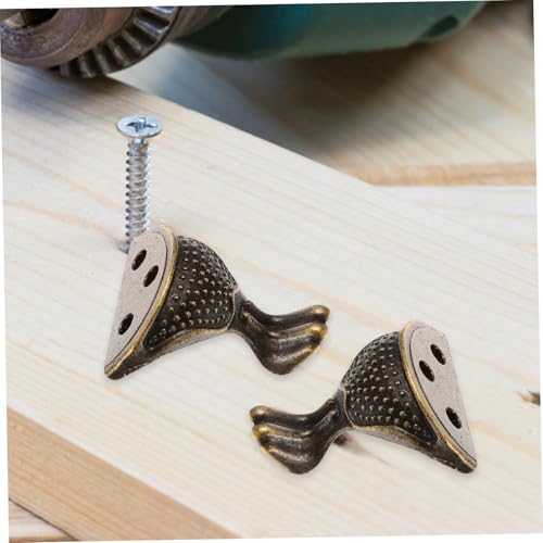 LOORGVEL 10 Stück Möbelbeine aus Massivem Zinklegierungs Dekorative Eckfüße im Retro Stil Kratzfeste Möbelunterlagen Einfache Montage für Sofa Schrank und Kommode von LOORGVEL