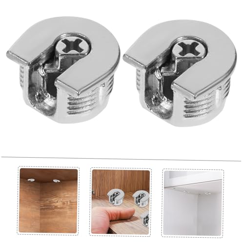 LOORGVEL 10 Stück Möbelverbinder aus Verstärktem Zinklegierung Cam Lock Fasteners Möbelverbinder für Schränke und Kommoden mit Schrauben Regalbodenträger für Küchen Kleiderschränke von LOORGVEL