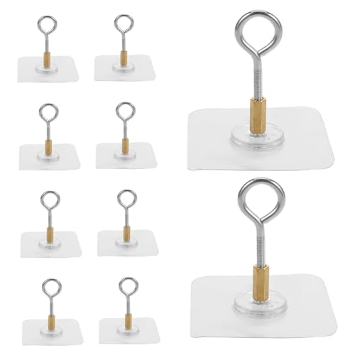 LOORGVEL 10 Stück Selbstklebende Deckenhaken aus Edelstahl Keine Bohrung Wetterfest Hoher Tragkraft Minimalistisches Design zum Aufhängen von Pflanzen Laternen Vogelhäuschen für Innen und LOORGVEL 10 Stück Selbstklebende Deckenhaken aus Edelstahl Keine Bohrung Wetterfest Hoher Tragkraft Minimalistisches Design zum Aufhängen von Pflanzen Laternen Vogelhäuschen für Innen und von LOORGVEL
