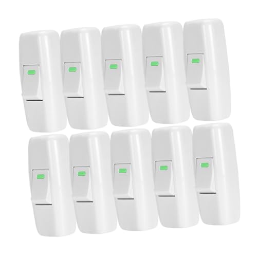 LOORGVEL 10 Stück Teiliges Ersatz Inline Schnurschalter für Tischlampe Robuster Weißer Lichtschalter mit Kippschalterfunktion Geeignet für Nachttisch Stehlampen Langlebig und Einfach zu von LOORGVEL