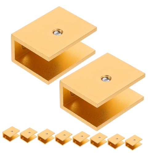 LOORGVEL 10 Stück Teiliges Goldene Quadratische Glasregalhalter mit Gummipads Kratzfest Hochbelastbar Wandmontiert Vielseitig Einsetzbar für Küchen Badezimmer Wohnzimmer Büro LOORGVEL 10 Stück Teiliges Goldene Quadratische Glasregalhalter mit Gummipads Kratzfest Hochbelastbar Wandmontiert Vielseitig Einsetzbar für Küchen Badezimmer Wohnzimmer Büro von LOORGVEL