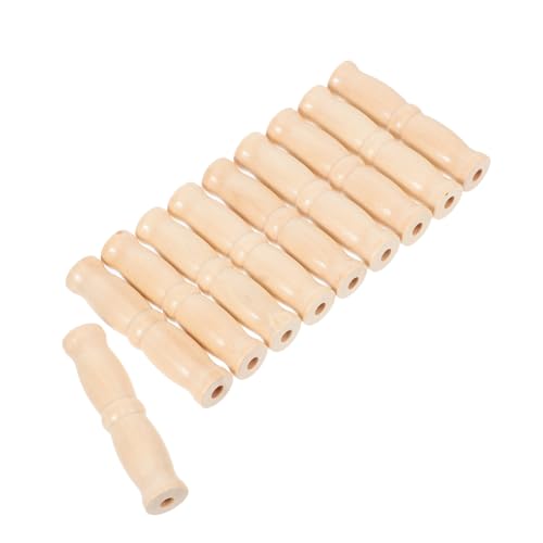 LOORGVEL 10 Stück Teiliges Holzgriffe für Eimer Ergonomischer Lotus Holzgriff Langlebig Angenehm Vielseitig für Camping Haushalt Einkauf Eimergriff Ersatz Zubehör von LOORGVEL