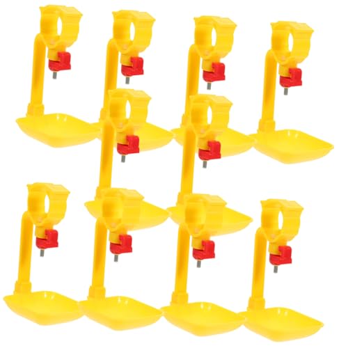 LOORGVEL 10 Stück Teiliges Hühnertränke Robustem Abnehmbare Stahlkugel Automatische Wasserversorgung Geeignet für Geflügel Wie Hühner Tauben und Wachteln Frostsicher und Einfach zu von LOORGVEL