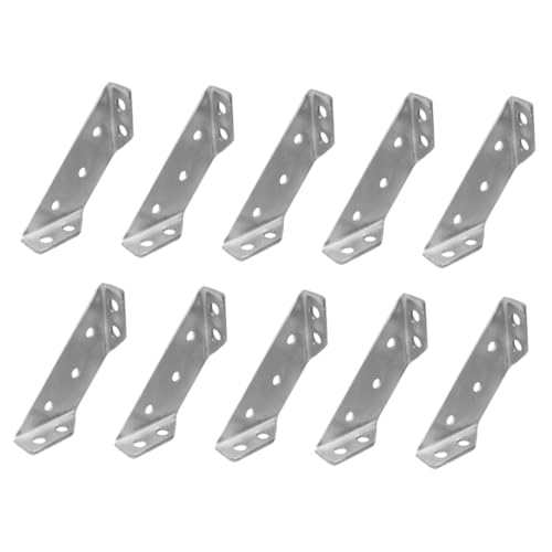 LOORGVEL 10 Stück Teiliges Kleine Dreieck eckverbinder aus Edelstahl Stabile Möbelwinkel für Ablagen und Möbelverbindungen Vielseitige Eckstützen zur Verstärkung von Möbel ecken von LOORGVEL