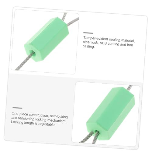 LOORGVEL 10 Stück Teiliges Manipulationssichere Kabelplomben mit Selbstsicherndem Stahlkabel Verstellbarem Verschluss Abs beschichtet für Container Transport Trailer und Türsicherung von LOORGVEL