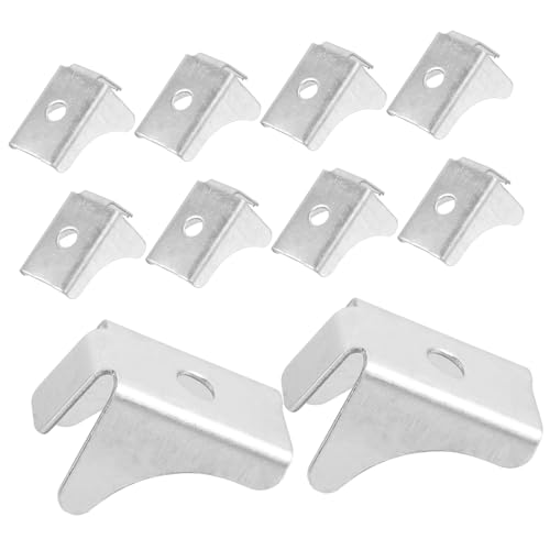 LOORGVEL 10 Stück Teiliges Metall Regalklammern für Aktenschränke Robuste Einlegebodenhalterungen Einfache Installation Vielseitig Einsetzbar für Büros und Schränke Stabile Schwerlast von LOORGVEL