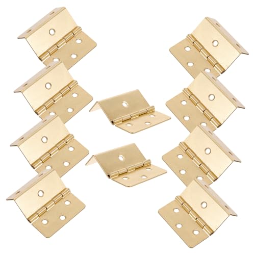LOORGVEL 10 Stück Teiliges Metallmöbel Scharniere Antik Oberfläche Rostfrei Langlebig Geräuscharm für Möbel Türen Fenster Schranktüren Vintage Winkelbeschläge Gelb LOORGVEL 10 Stück Teiliges Metallmöbel Scharniere Antik Oberfläche Rostfrei Langlebig Geräuscharm für Möbel Türen Fenster Schranktüren Vintage Winkelbeschläge Gelb von LOORGVEL